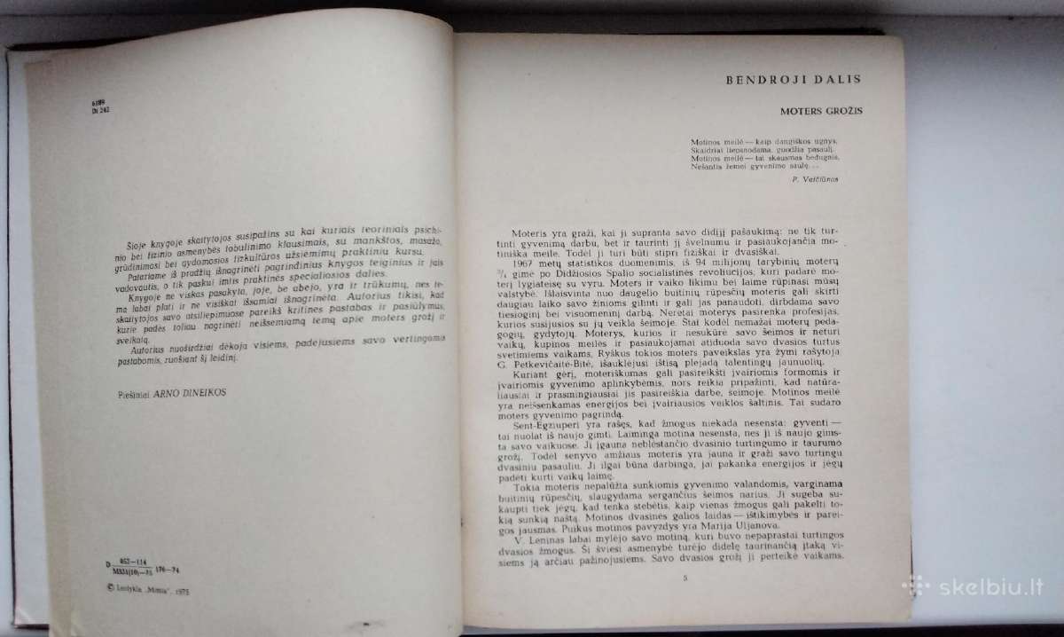K. Dineika. Moters grožis, sveikata. 1975 m. leid. - nuotraukos Nr. 2