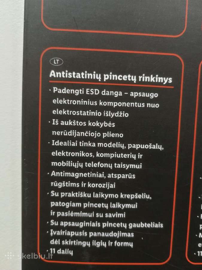 Antistatiniu pincetu rinkinys. - nuotraukos Nr. 2