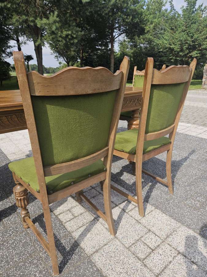 Antikvarinis valgomasis stalas ir kėdės - nuotraukos Nr. 5