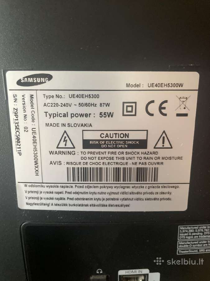 Parduodu samsung Ue40eh5300w 40 colių full HD LED - nuotraukos Nr. 3