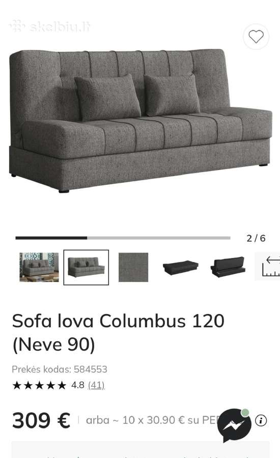 Sofa lova su patalynės deže - nuotraukos Nr. 5