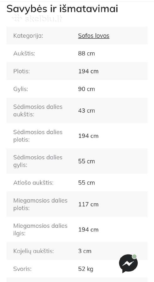 Sofa lova su patalynės deže - nuotraukos Nr. 8