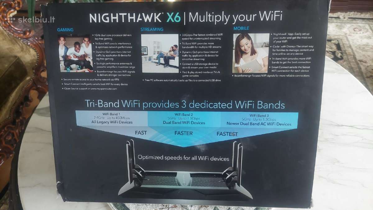 Galingas mašrutizatorius Netgear Nighthawk X6 - nuotraukos Nr. 2