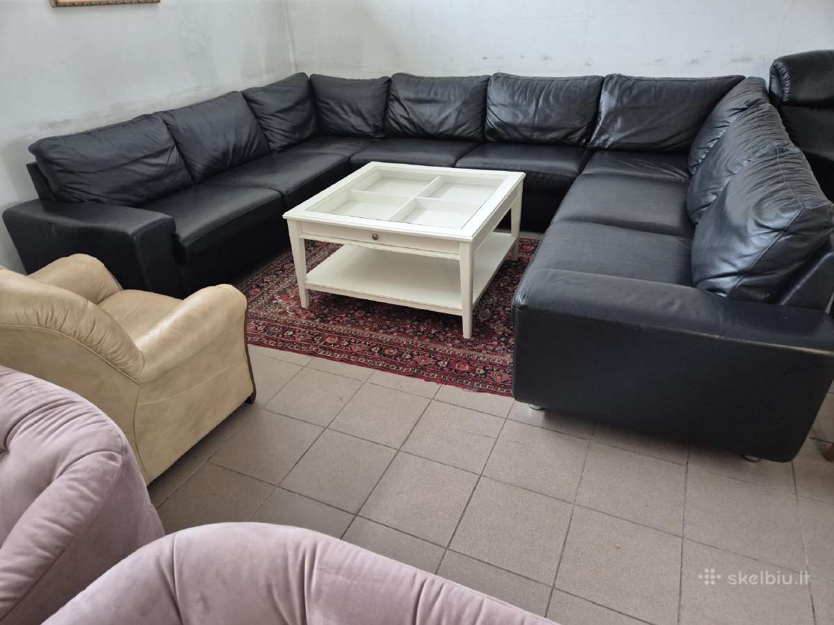 Modernus, didelis u raidės natūralios odos kampas - nuotraukos Nr. 5