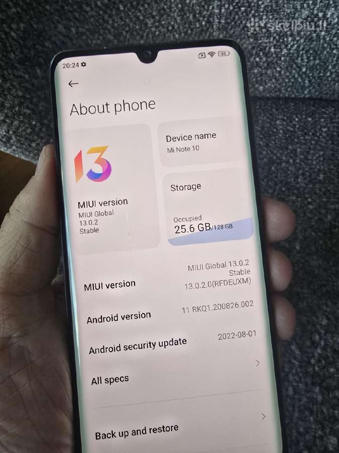 Xiaomi Mi note 10 128gb - nuotraukos Nr. 7