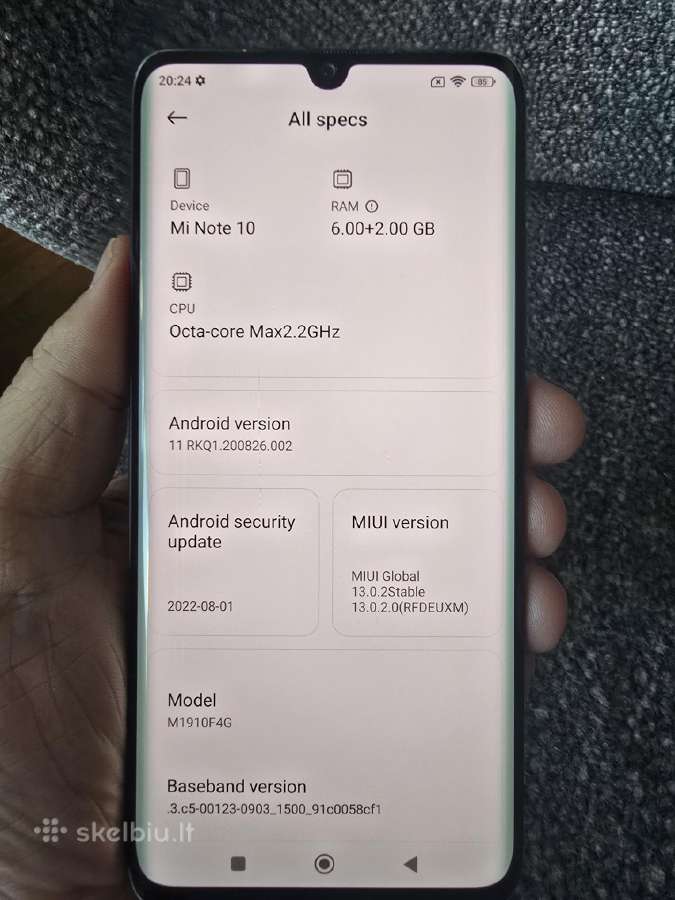 Xiaomi Mi note 10 128gb - nuotraukos Nr. 8