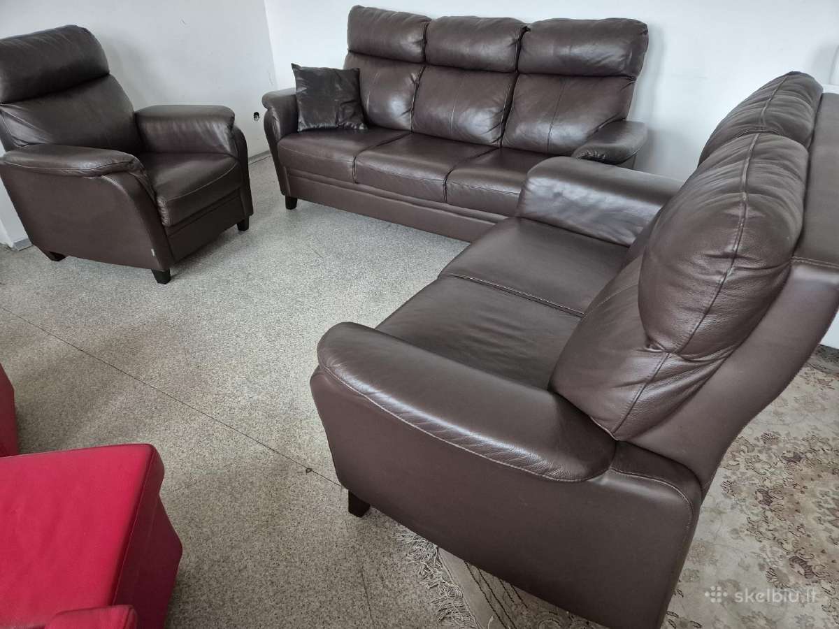Puikus, kokybiškas natūralios odos komplektas - nuotraukos Nr. 7