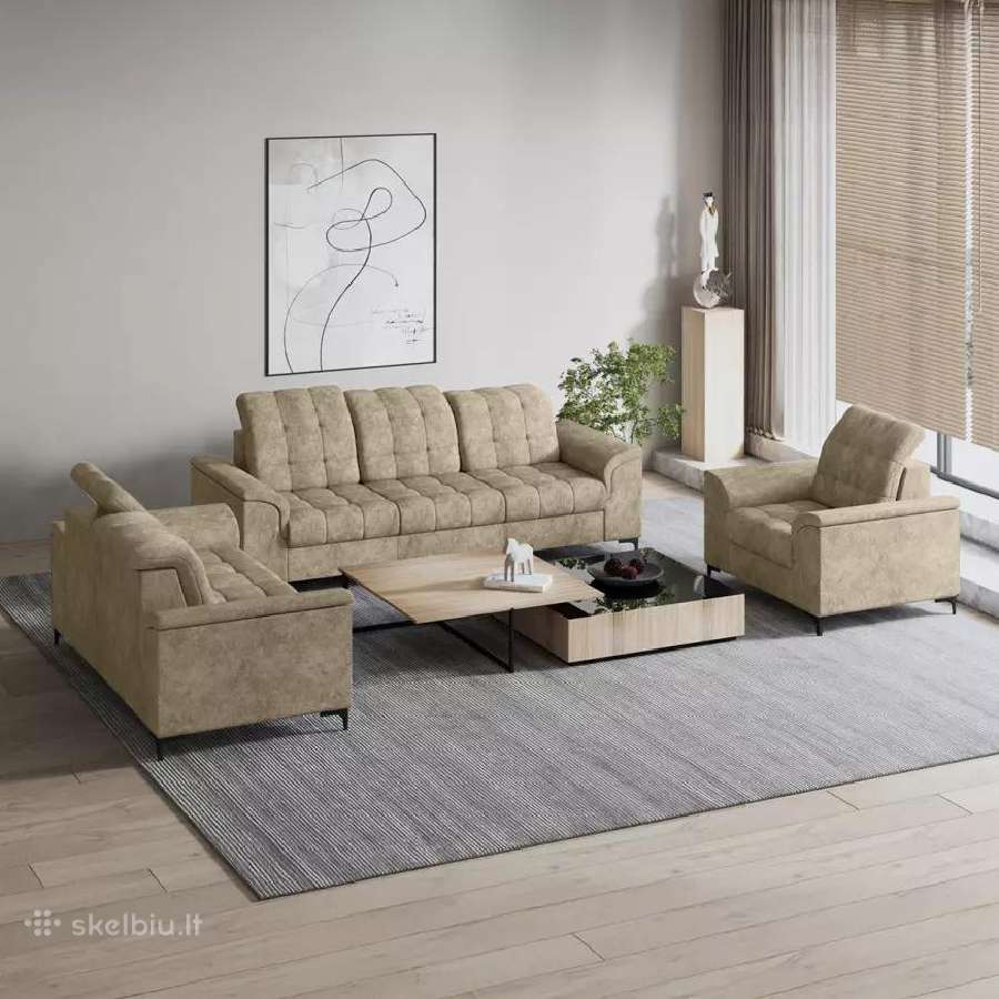 Minkštų baldų komplektas “Napo 3f+2pd+1 - nuotraukos Nr. 2