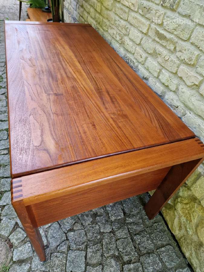 Vintažinis mid century tikmedžio rašomojo stalas - nuotraukos Nr. 6