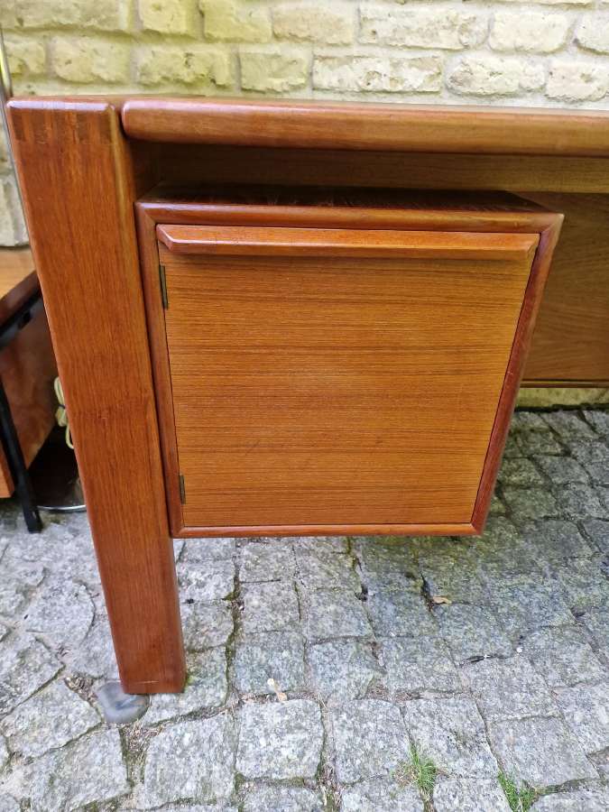 Vintažinis mid century tikmedžio rašomojo stalas - nuotraukos Nr. 8
