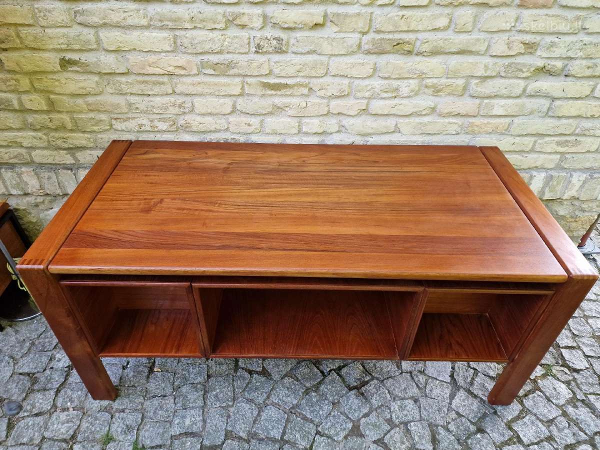Vintažinis mid century tikmedžio rašomojo stalas - nuotraukos Nr. 36