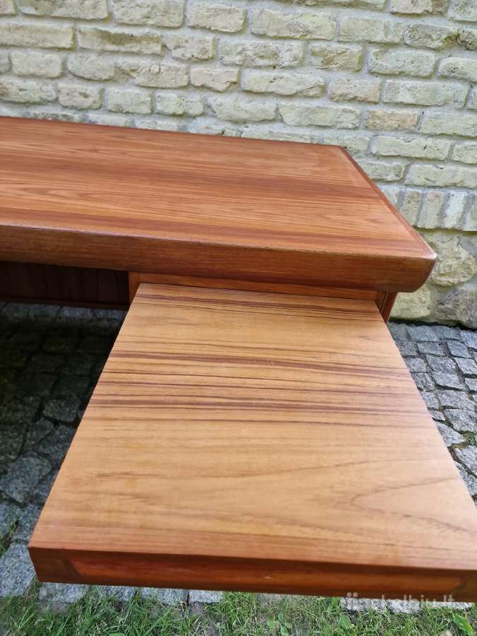 Vintažinis mid century tikmedžio rašomojo stalas - nuotraukos Nr. 13