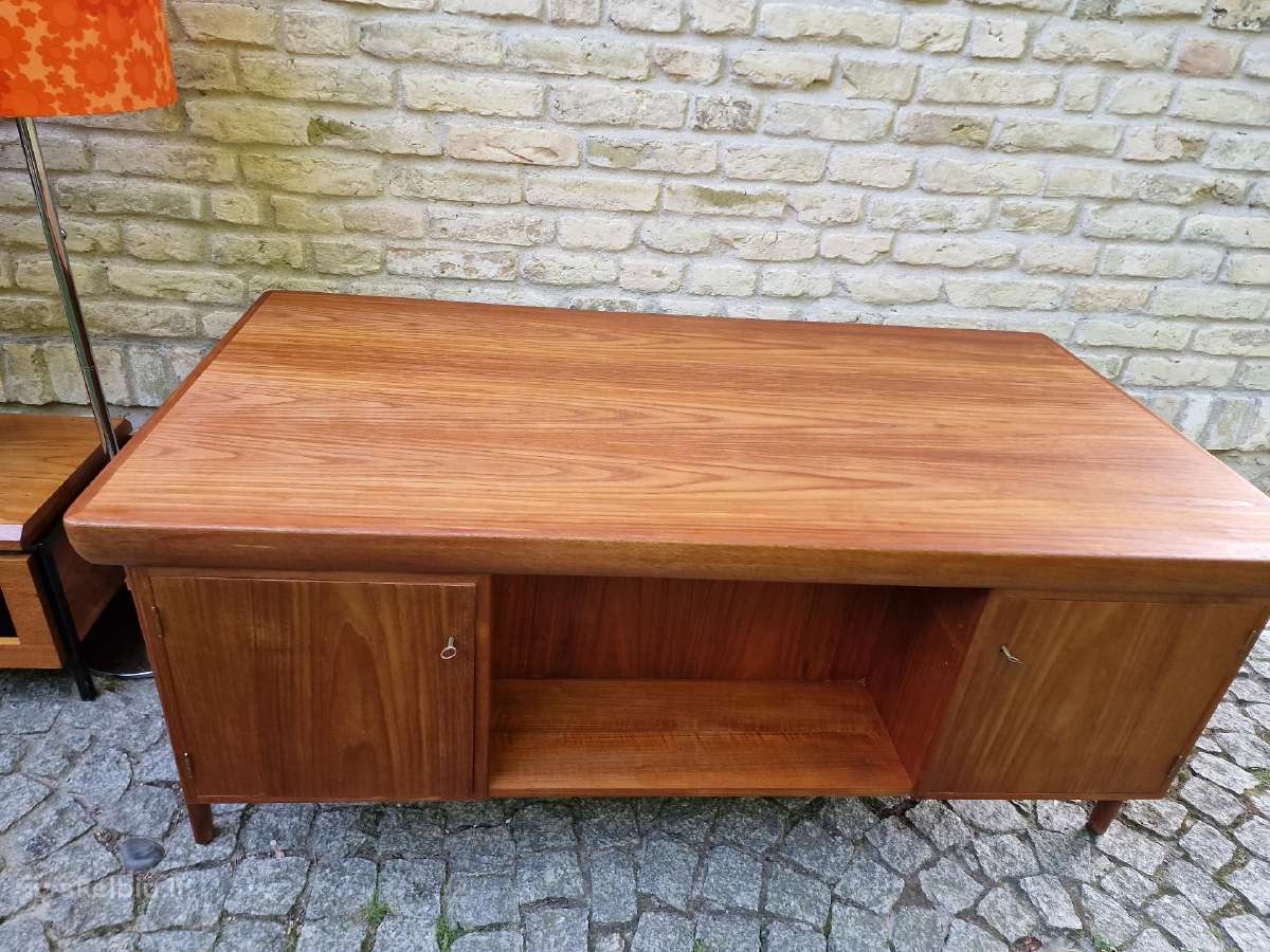 Vintažinis mid century tikmedžio rašomojo stalas - nuotraukos Nr. 22