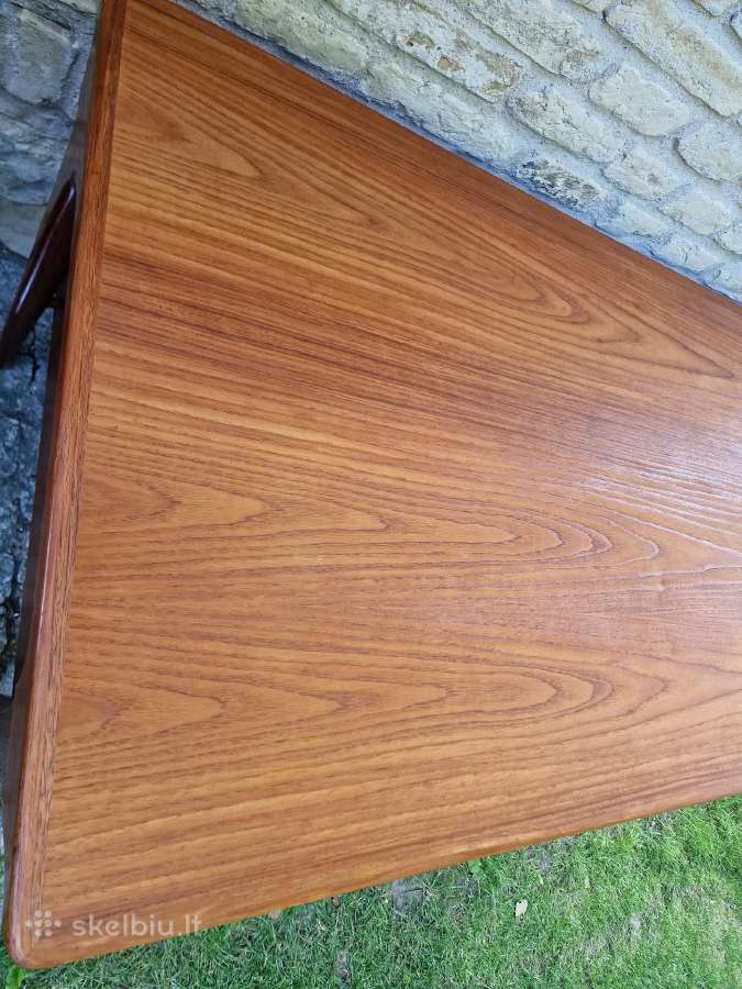 Vintažinis mid century tikmedžio rašomojo stalas - nuotraukos Nr. 23