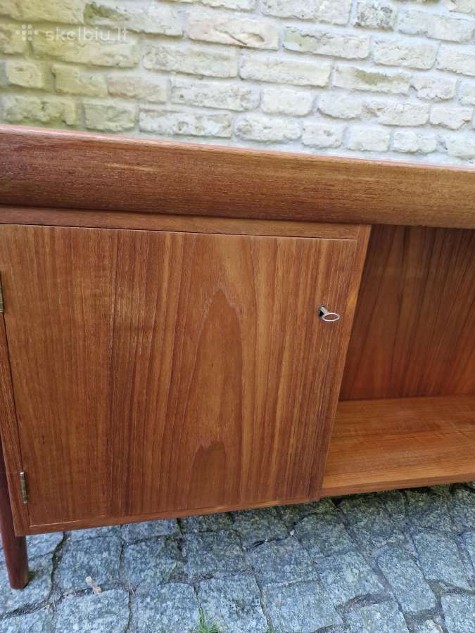 Vintažinis mid century tikmedžio rašomojo stalas - nuotraukos Nr. 25