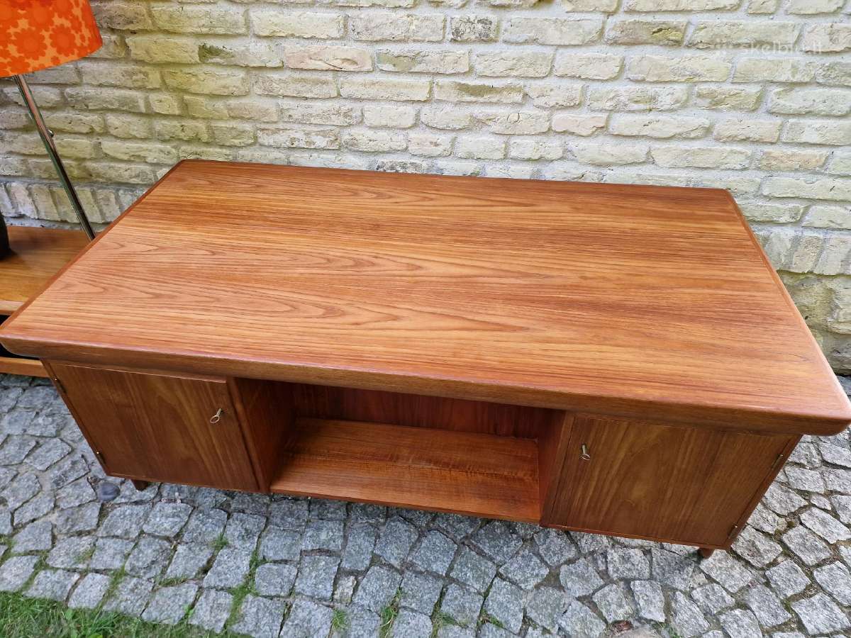 Vintažinis mid century tikmedžio rašomojo stalas - nuotraukos Nr. 29