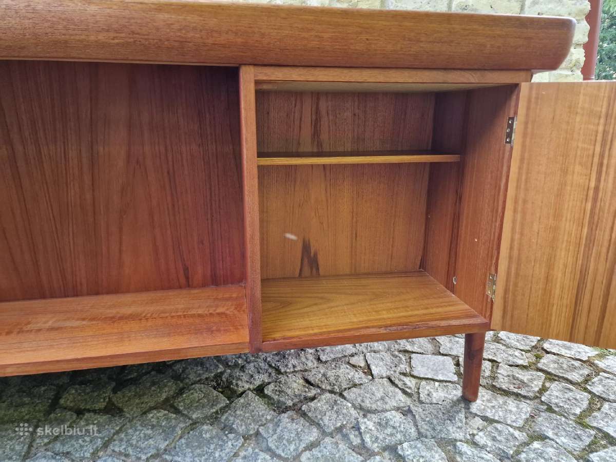 Vintažinis mid century tikmedžio rašomojo stalas - nuotraukos Nr. 36