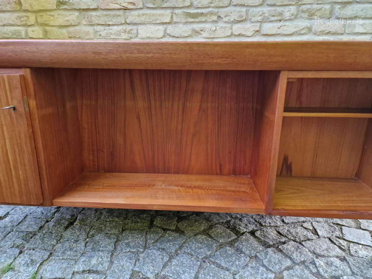 Vintažinis mid century tikmedžio rašomojo stalas - nuotraukos Nr. 37