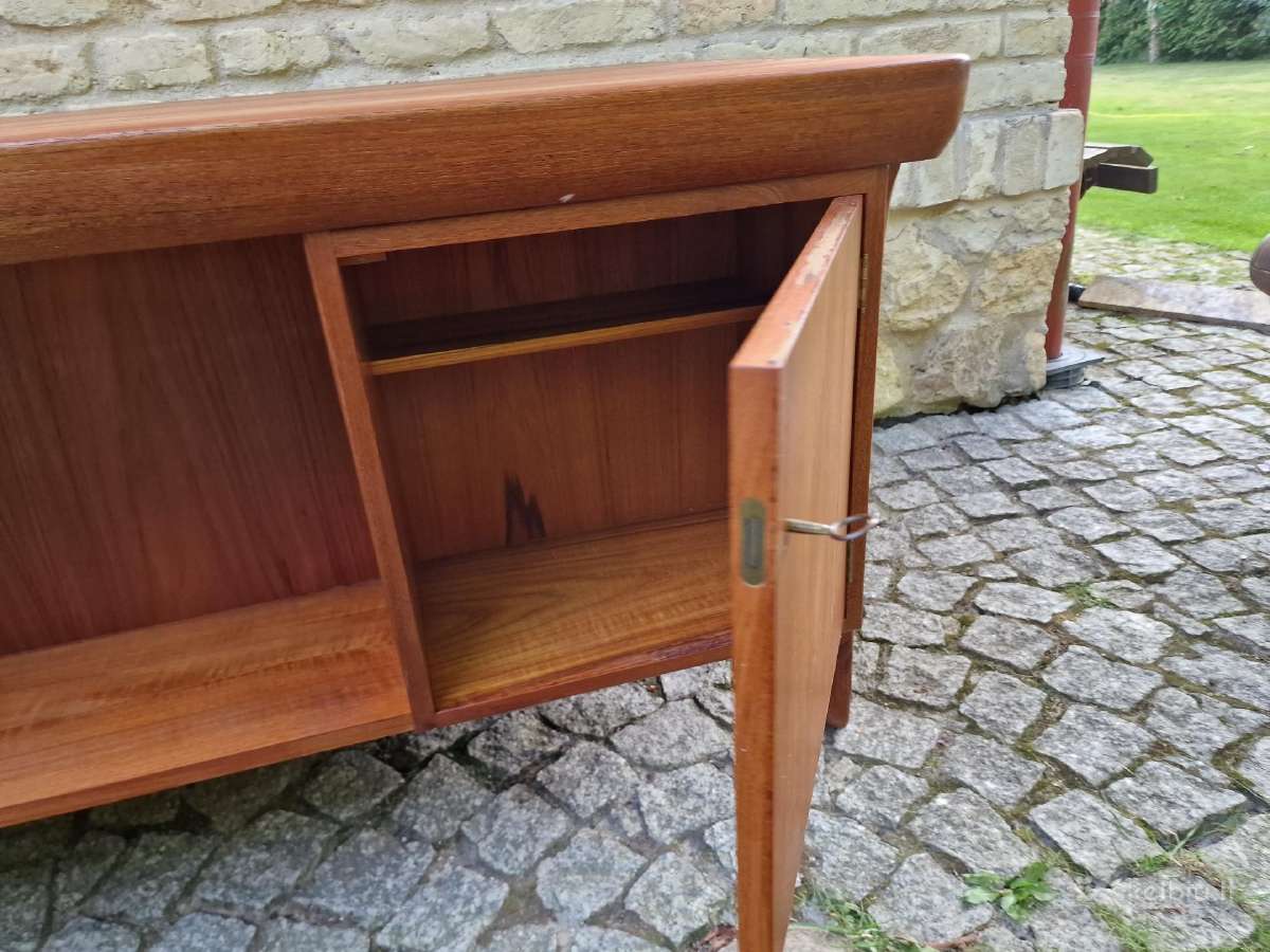 Vintažinis mid century tikmedžio rašomojo stalas - nuotraukos Nr. 38