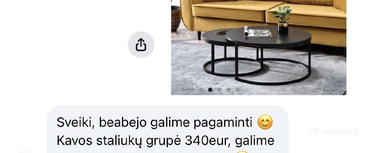 Kavos staliukų rinkinys - nuotraukos Nr. 3