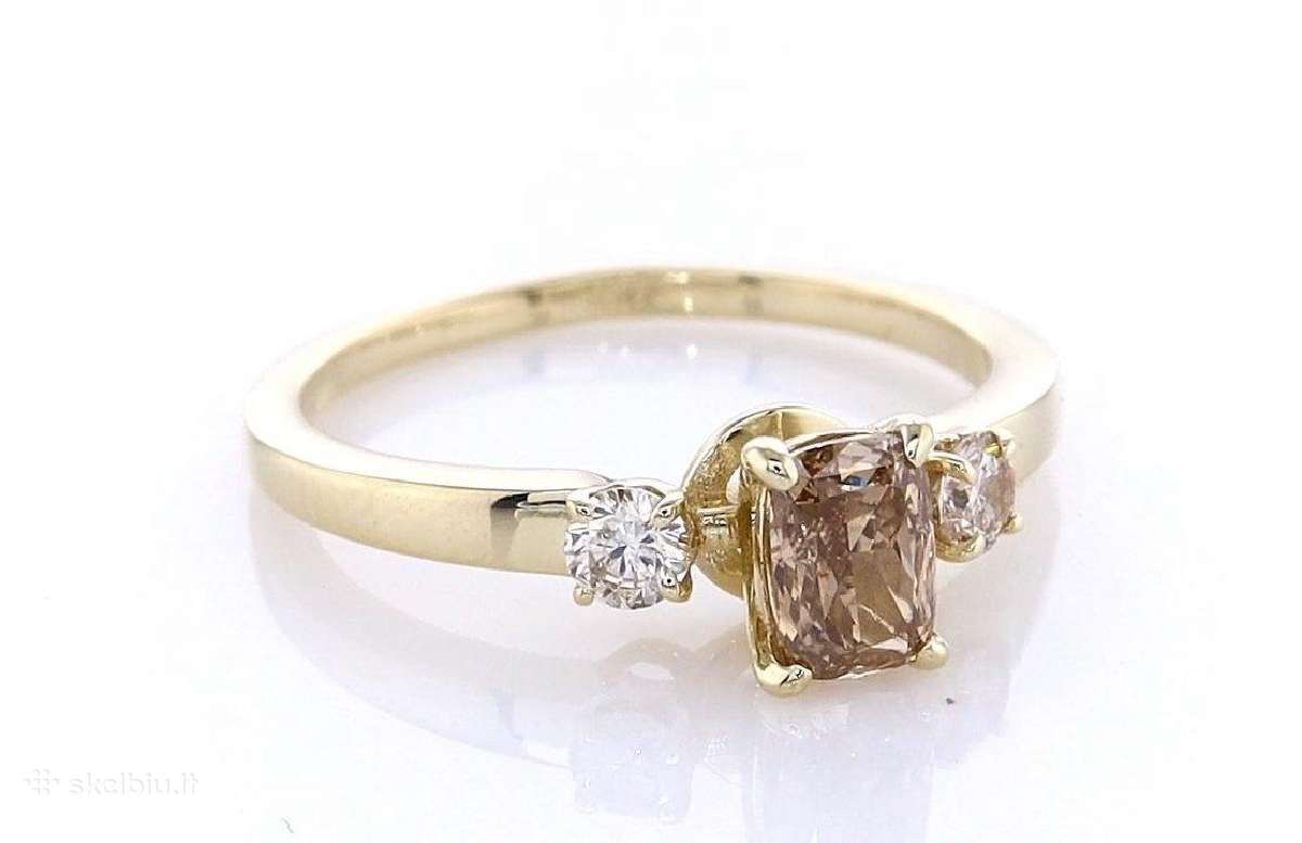 Natūralių deimantų žiedas, 14k auksas, 0,67ct, Igi - nuotraukos Nr. 2
