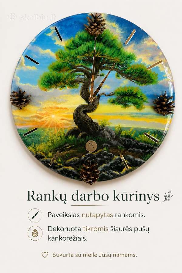 Rankų darbo laikrodžiai iš epoksido - nuotraukos Nr. 7