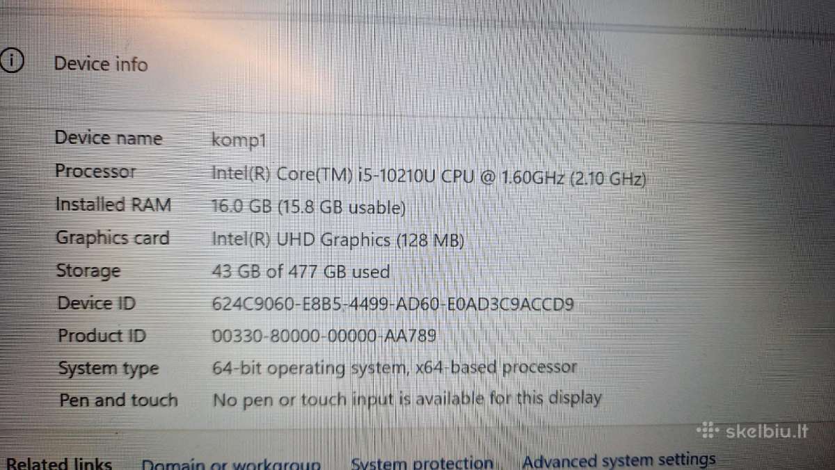 Nešiojamas Kompiuteris Lenovo Thinkpad E14 - nuotraukos Nr. 7