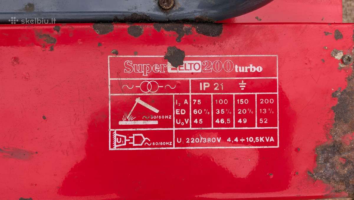 Suvirinimo aparatas Super Eelto 200 Turbo - nuotraukos Nr. 6
