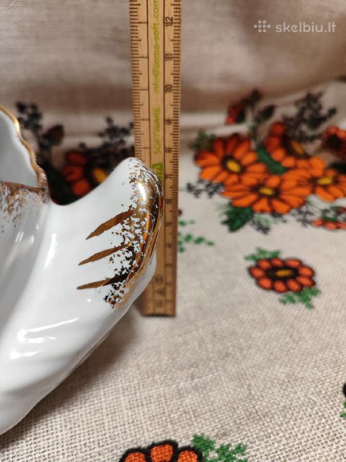 Porcelianinė saldaininė, dekoruota auksu - nuotraukos Nr. 16
