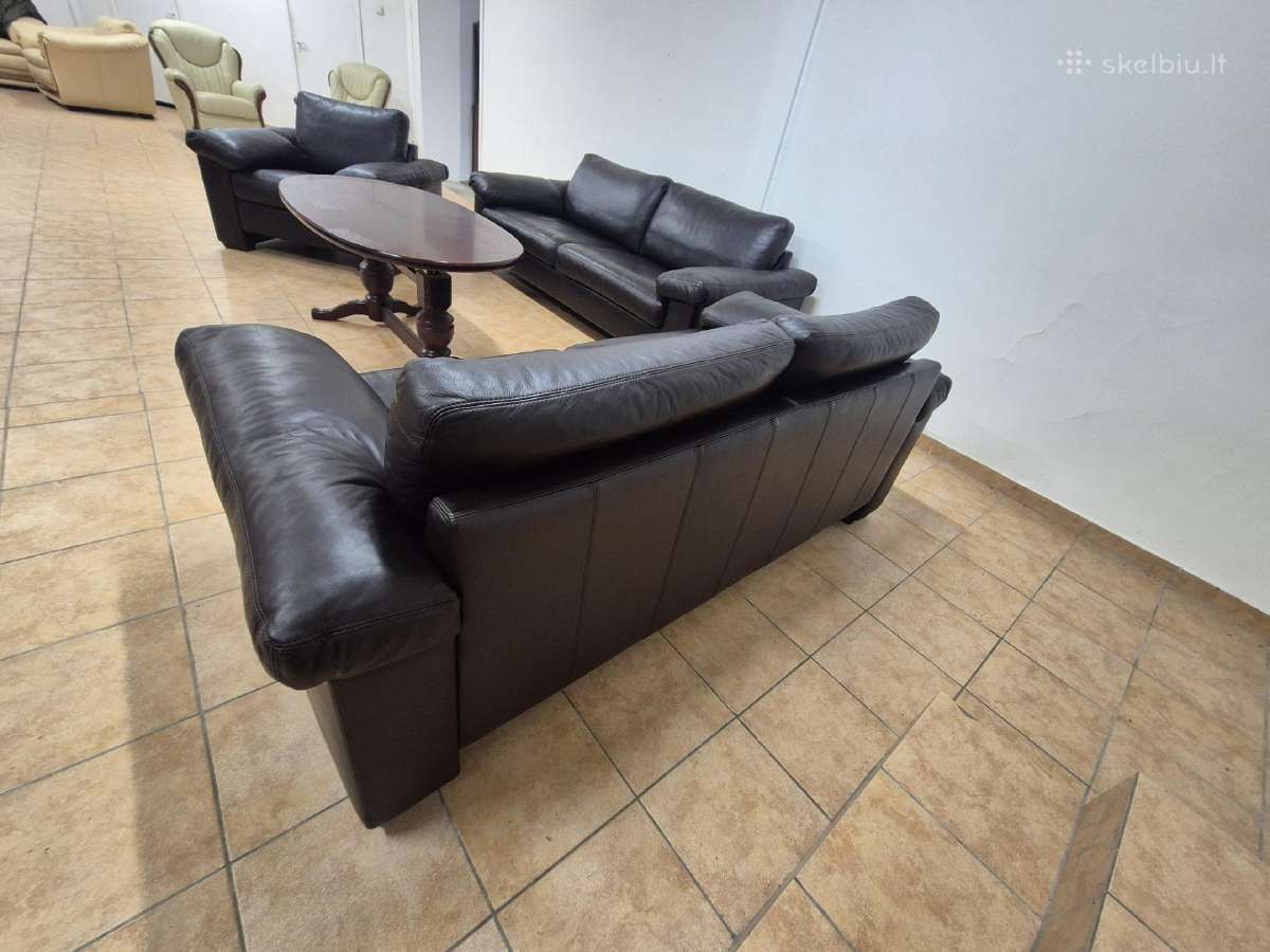 Vokiškas odinis svetainės komplektas - nuotraukos Nr. 7