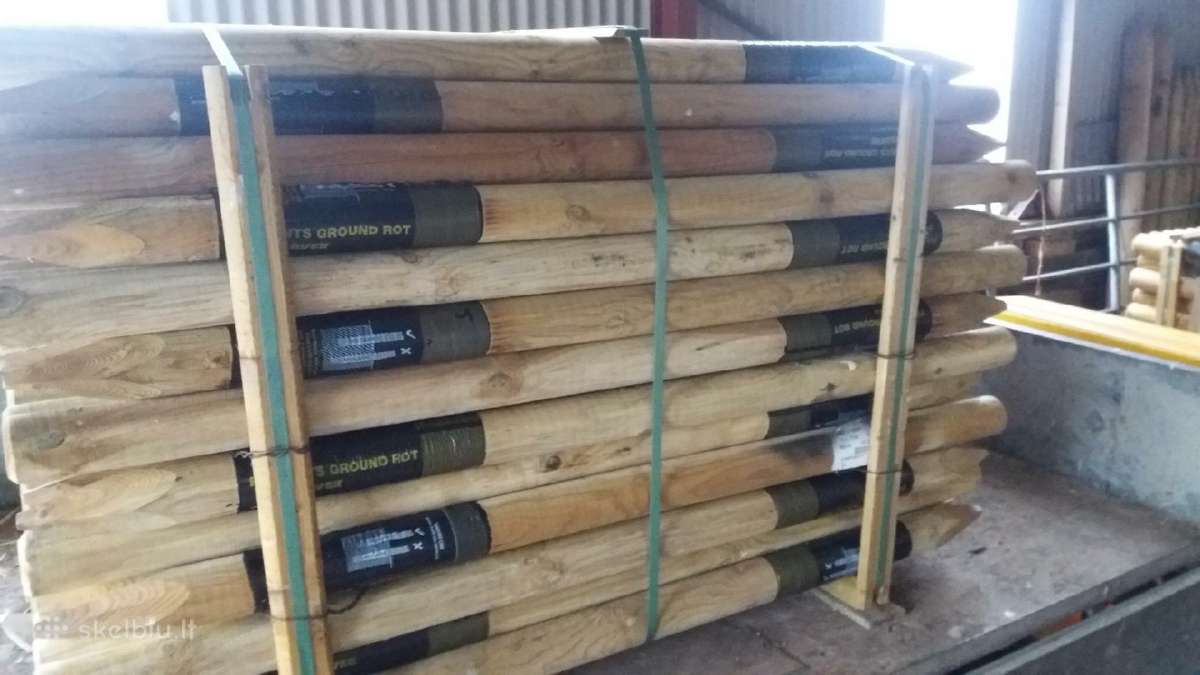 Kuolai tekinti mediniai, impregnuoti 3-4kl - nuotraukos Nr. 9