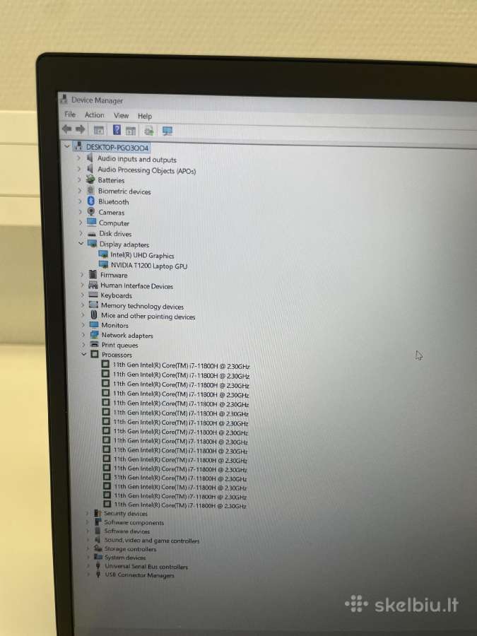 Lenovo Thinkpad P1 Gen 4 i7-11850h 512gb SSD 32gb - nuotraukos Nr. 8