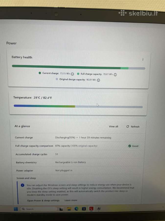 Lenovo Thinkpad P1 Gen 4 i7-11850h 512gb SSD 32gb - nuotraukos Nr. 9