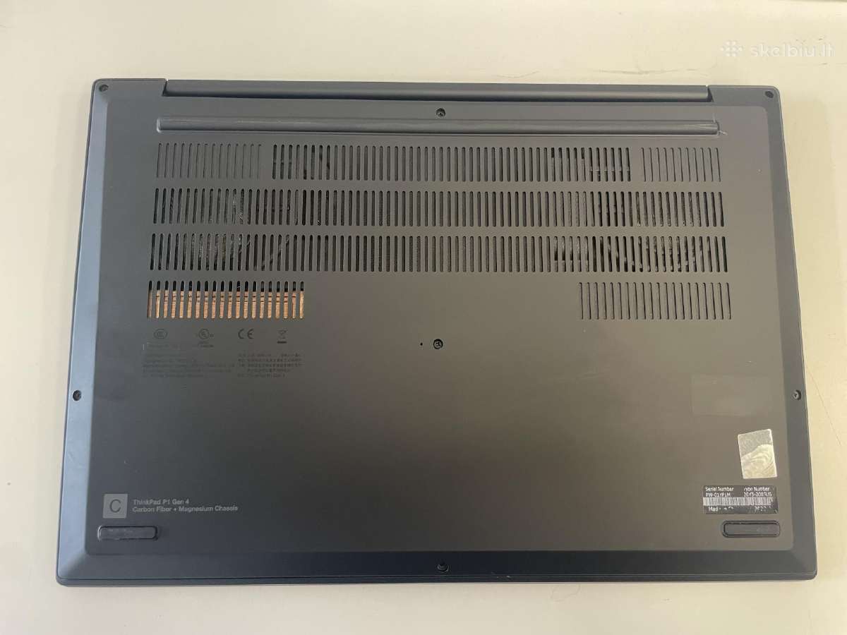 Lenovo Thinkpad P1 Gen 4 i7-11850h 512gb SSD 32gb - nuotraukos Nr. 6