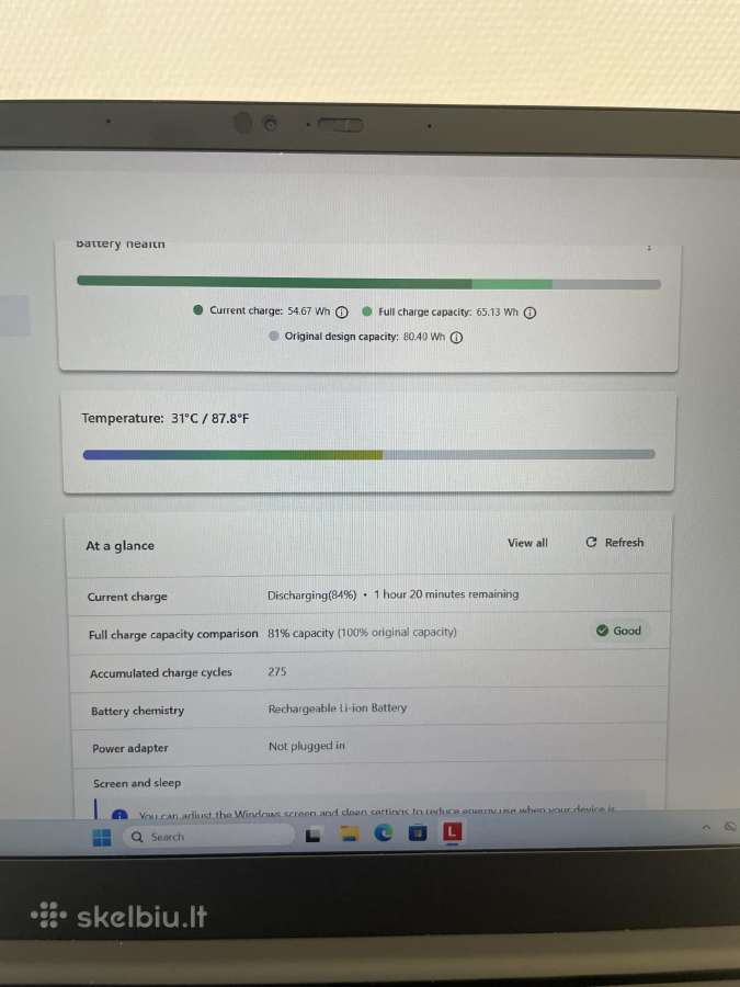 Lenovo Thinkpad P1 Gen2 i7-9850h 32gb RAM 1tb SSD - nuotraukos Nr. 8