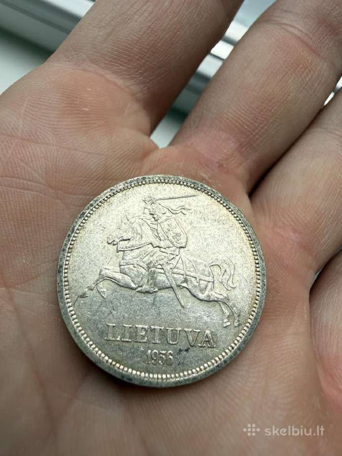 1936 m. 5 litai Basanavičius - nuotraukos Nr. 6