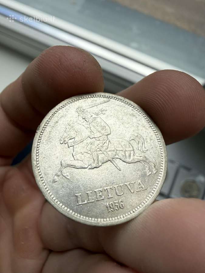 1936 m. 5 litai Basanavičius - nuotraukos Nr. 3