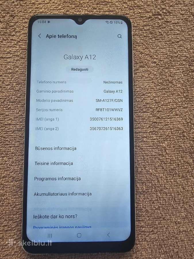 Samsung A12 64gb - nuotraukos Nr. 5