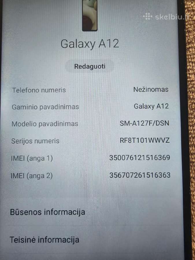 Samsung A12 64gb - nuotraukos Nr. 6