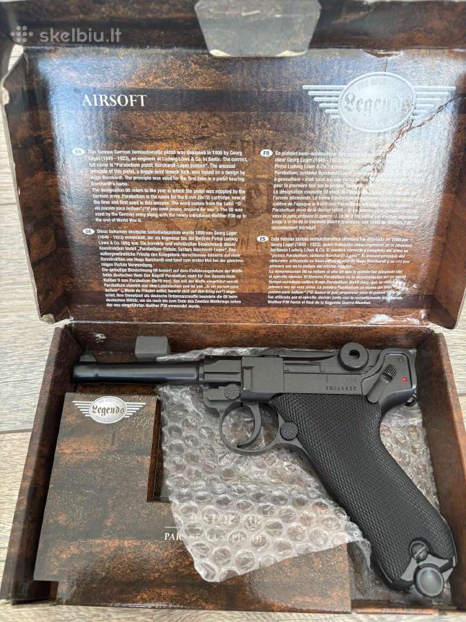 Luger Parabellum P.08 Co2 Airsoft pistoleta WWII - nuotraukos Nr. 3