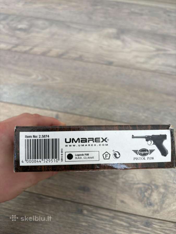 Luger Parabellum P.08 Co2 Airsoft pistoleta WWII - nuotraukos Nr. 9