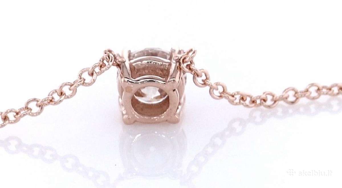 14k briliantinis pakabukas su grandinėle, 0,51 ct - nuotraukos Nr. 4