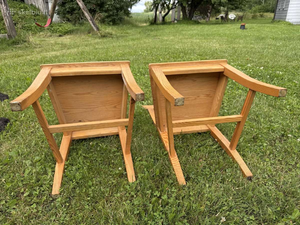 Dvi gražios medinės kėdės - nuotraukos Nr. 4