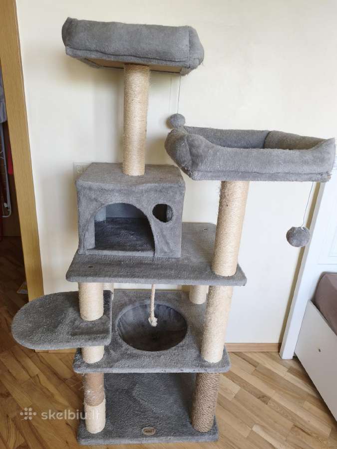 Daugiakope kačių draskykle, 55 cm x 45 cm x 145 cm - nuotraukos Nr. 4