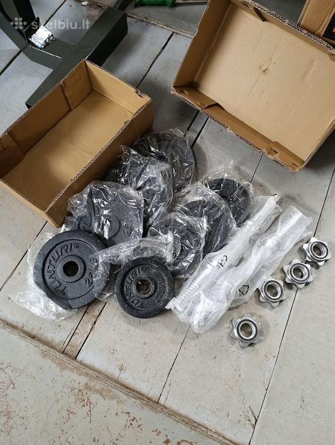 2 hanteliai po 10kg metaliniai nauji - nuotraukos Nr. 3