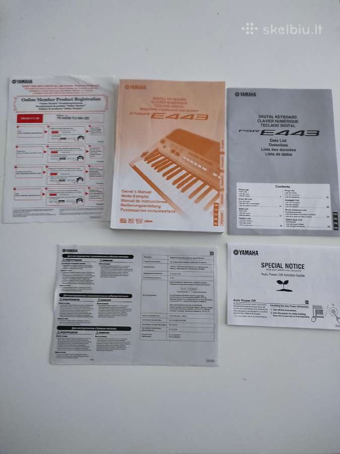 Yamaha Psr-e443 sintezatorius + stovas, apdangalas - nuotraukos Nr. 7