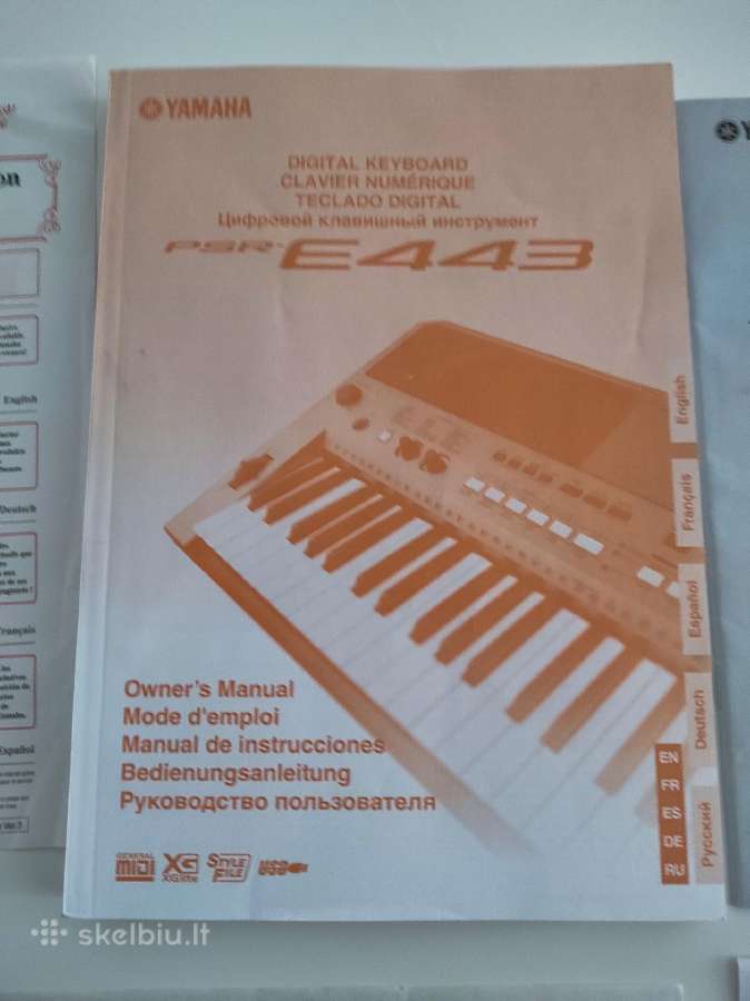 Yamaha Psr-e443 sintezatorius + stovas, apdangalas - nuotraukos Nr. 8