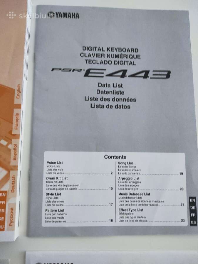 Yamaha Psr-e443 sintezatorius + stovas, apdangalas - nuotraukos Nr. 10