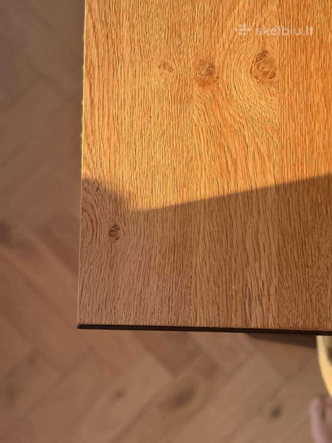 Itališkas dizaino stalas Colico, ąžuolo masyvas - nuotraukos Nr. 3