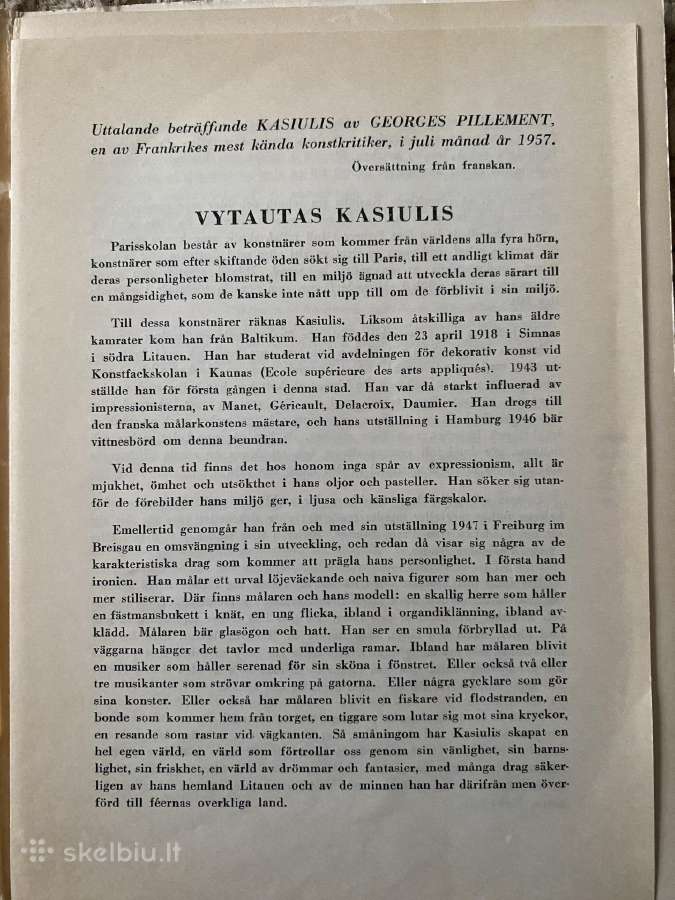 Vytautas Kasiulis parodos katalogas - nuotraukos Nr. 3